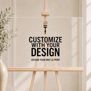 Customizable 36x24" Blank Event Acrylic Sign