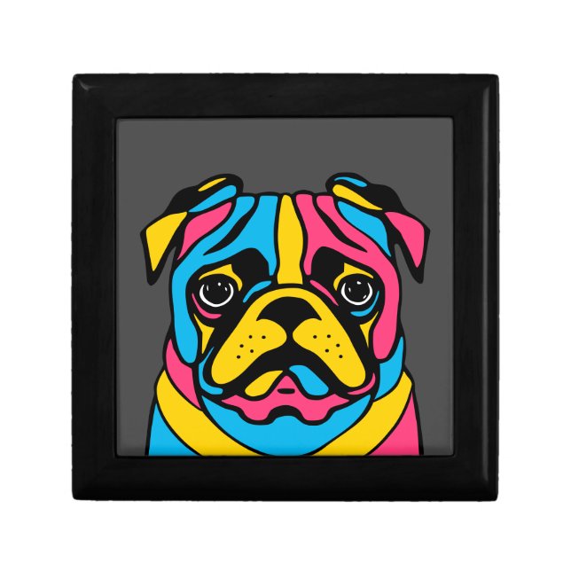customizable 3 tone pug gift box (Front)