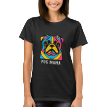 customizable 3 tone pug mama