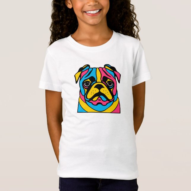 customizable 3 tone pug T-Shirt (Front)