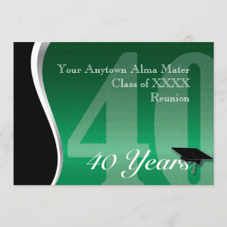 Customizable 40 Year Class Reunion Invitation