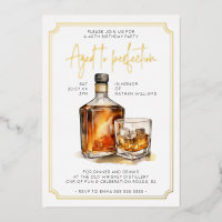 Customizable 40th Birthday Whiskey Real Gold
