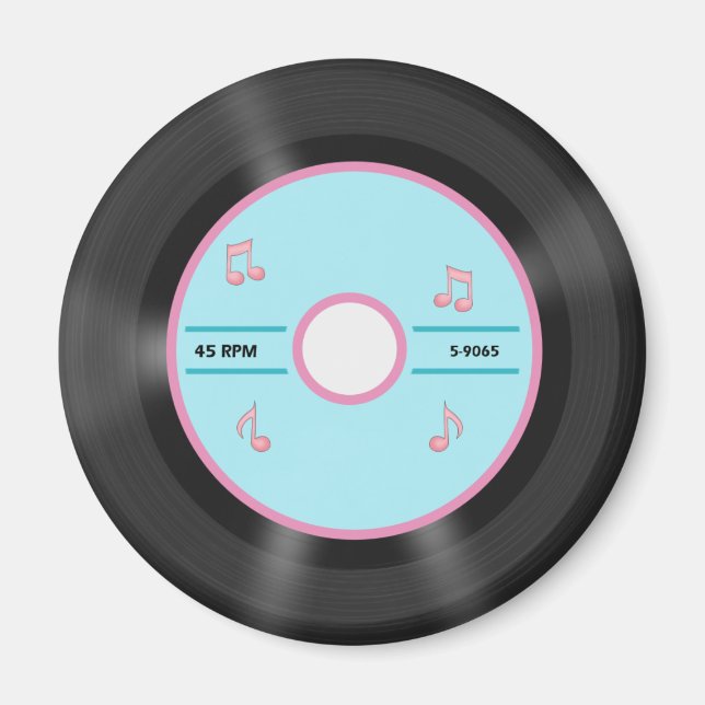 Customizable 45 Record Magnet (Front)