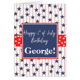 Customizable 4th of July Birthday Cards