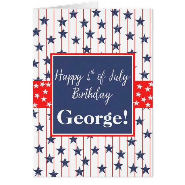 Customizable 4th of July Birthday Cards (Front)