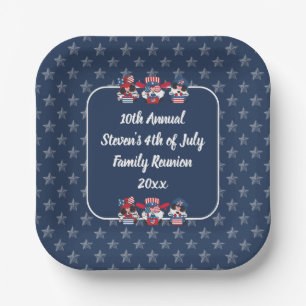 Customizable 4th of July Celebration Design Paper Plates