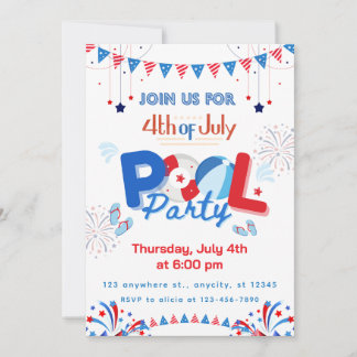 Customizable 4th of July Party Invitation