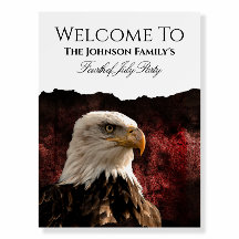 Customizable 4th Of July Party Welcome Foam Boards