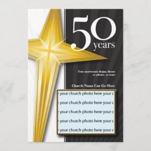 Customizable 50 Year Church Anniversary Invitation
