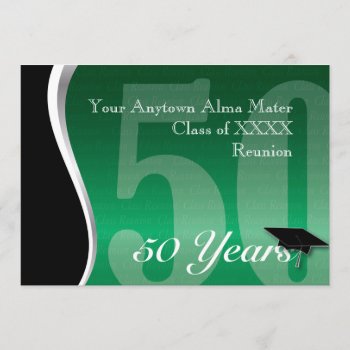 Customizable 50 Year Class Reunion Invitation by lovescolor at Zazzle