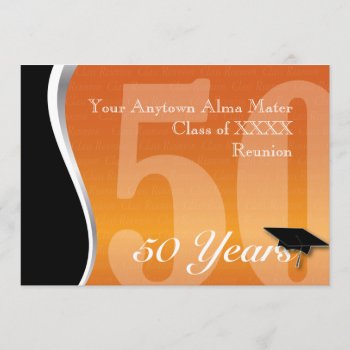 Customizable 50 Year Class Reunion Invitation by lovescolor at Zazzle