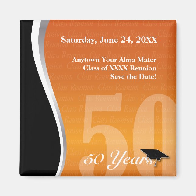 Customizable 50 Year Class Reunion Magnet (Front)