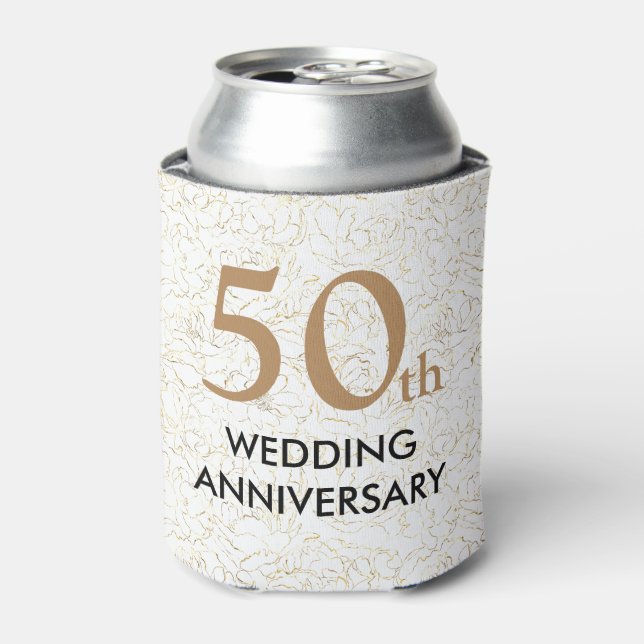 Customizable 50 Years Together Anniversary Cooler (Can Front)