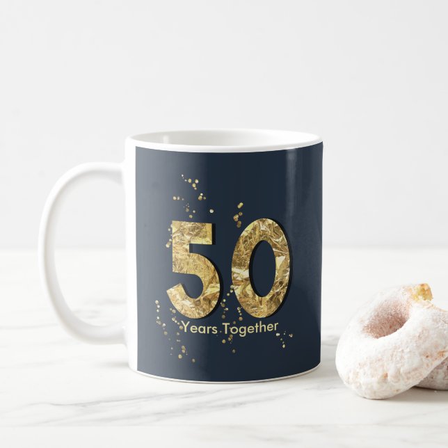 Customizable 50 Years Together Anniversary Mug (With Donut)