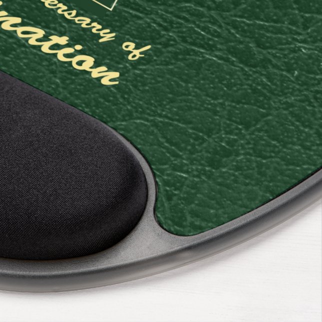 Customizable 50th Anniversary of Ordination Green Gel Mouse Pad (Right Side)