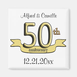 Customizable 50th Anniversary Party Favor Magnet