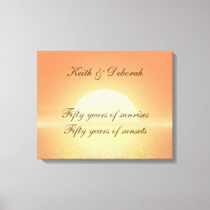 Customizable 50th Golden Anniversary Canvas Print