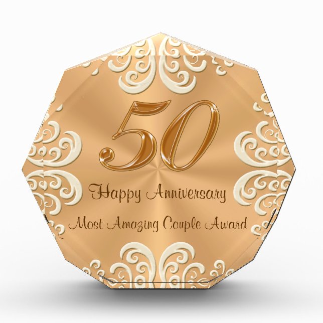 Customizable 50th Golden Wedding Anniversary Gifts (Front)