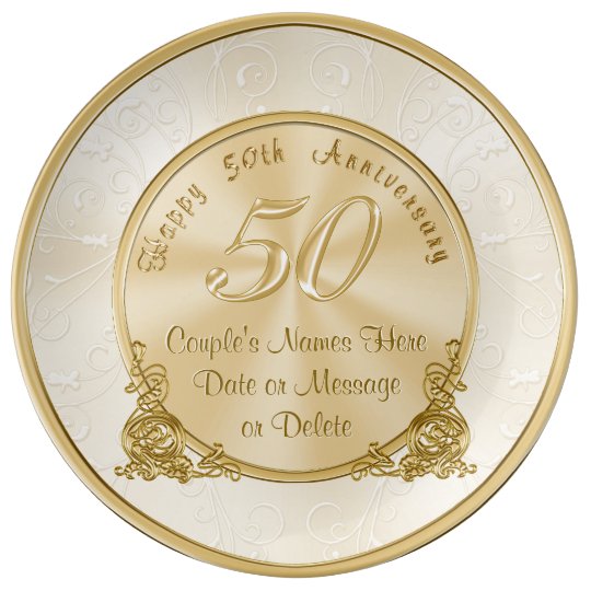 Customizable 50th Wedding Anniversary Gifts Plate Zazzle Customizable 50th Wedding Anniversary Gifts Plate