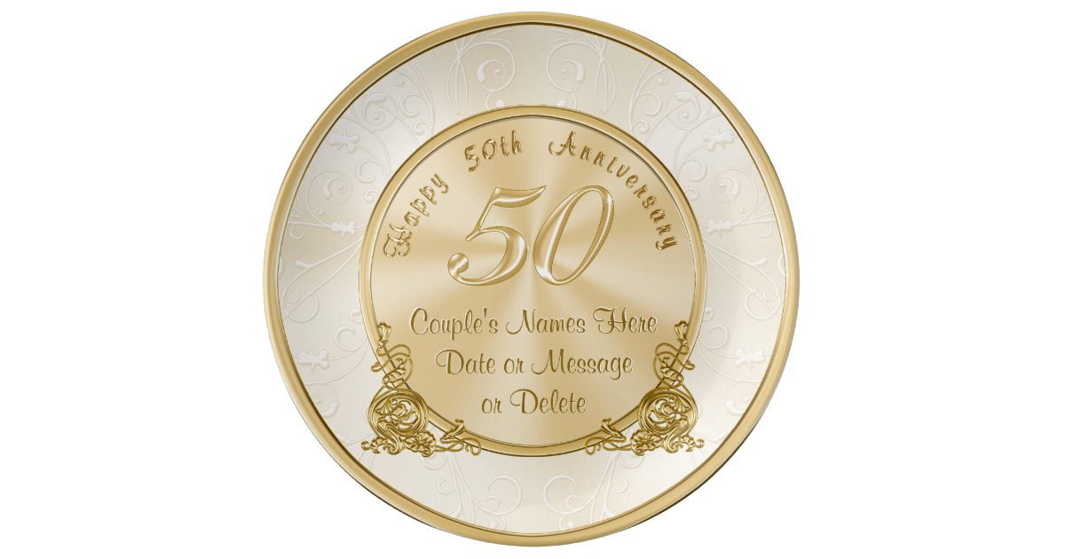 50th Wedding Anniversary Gifts Zazzle Customizable 50th Wedding Anniversary Gifts Plate