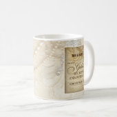 Customizable, 50th Wedding Anniversary Pearls Coffee Mug (Front Right)