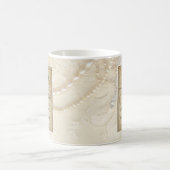 Customizable, 50th Wedding Anniversary Pearls Coffee Mug (Center)