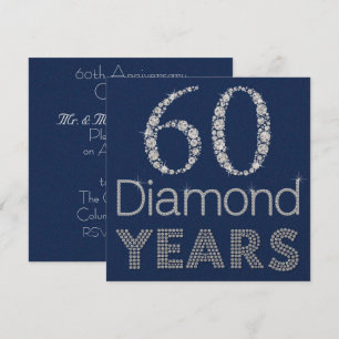 Customizable 60th ANNIVERSARY Party Invitation