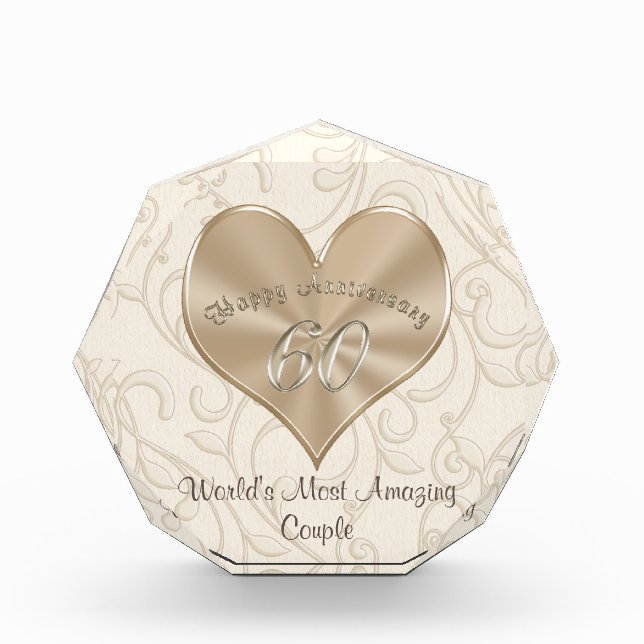 Customizable 60th Wedding Anniversary Gift Ideas (Front)