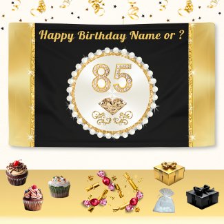 Customizable, 85th Birthday Banner, Mom, Grandma,