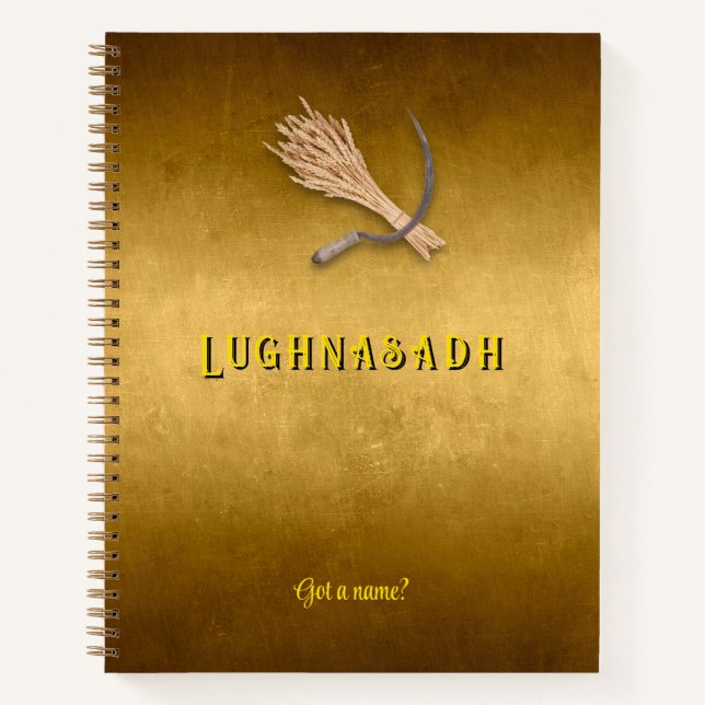 Customizable 8.5 x 11 Lughnasadh Harvest Notebook (Front)
