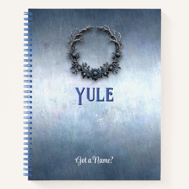 Customizable 8.5x11 Yule Winter Solstice Notebook (Front)