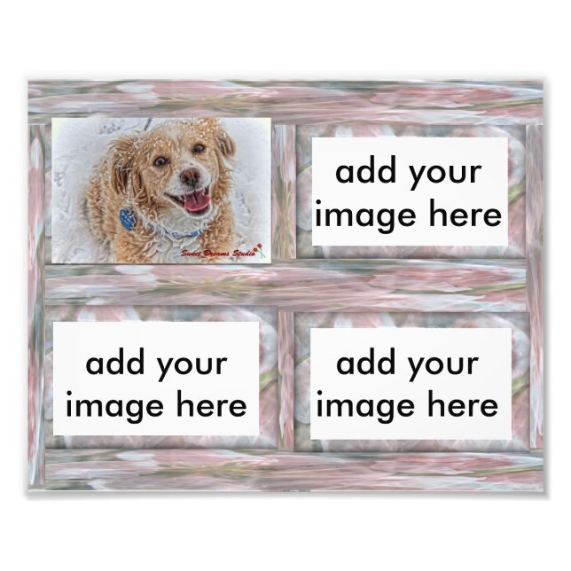 Customizable 8x10 pink rustic picture frame insert photo print (Front)