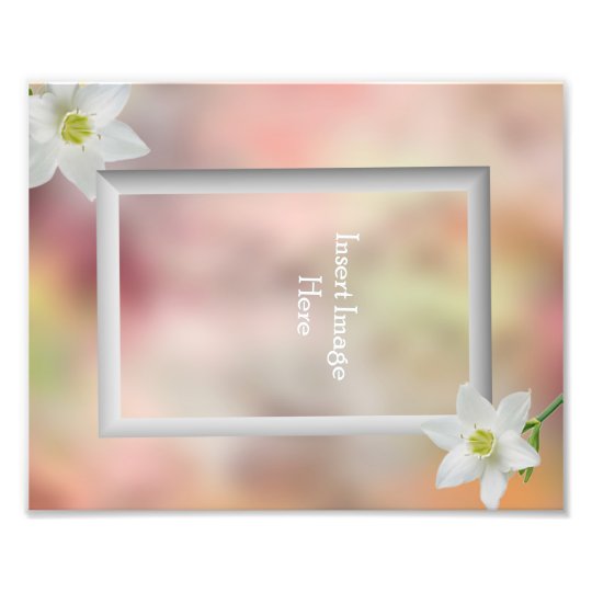 Customizable 8x10 single picture frame insert photo print