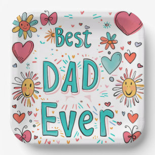 Customizable 9" Square Paper Plate for Events