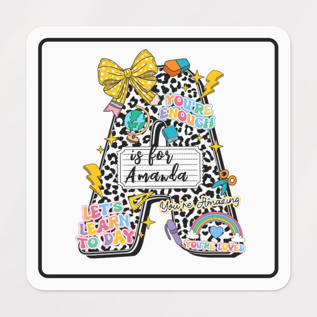 Customizable “A is for” Alphabet Art – Inspiration Labels (Design 1)