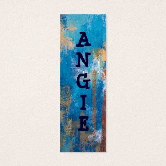 Customizable Abstract Name Tag Bookmark (Front)