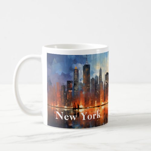 Customizable Abstract New York Painting Coffee Mug