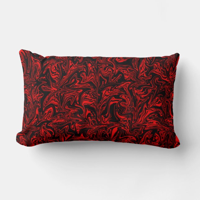 Customizable Abstract Swirl Lumbar Pillow (Front)