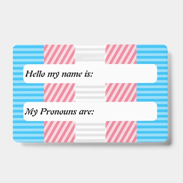 Customizable Abstract Transgender Pride Flag  Badge (Front)