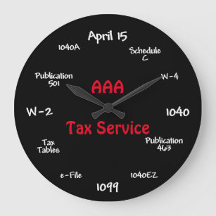 Customizable Accountant Clock - Tax Time Clock