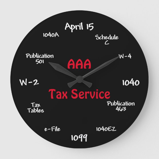 Customizable Accountant Clock - Tax Time Clock (Front)
