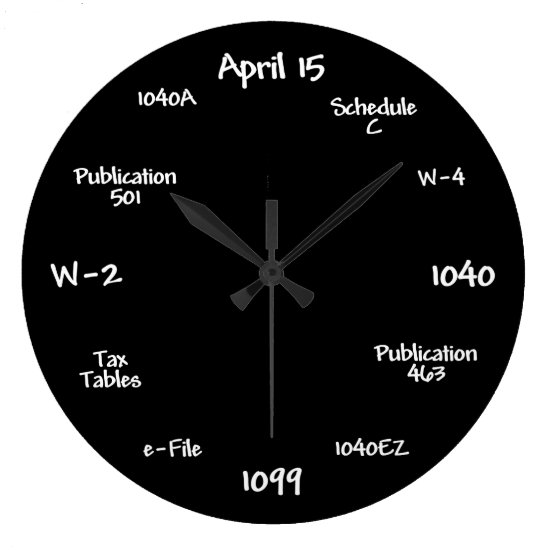 Customizable Accountant Clock - Tax Time Clock