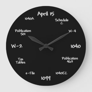 Customizable Accountant Clock - Tax Time Clock