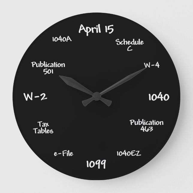 Customizable Accountant Clock - Tax Time Clock (Front)