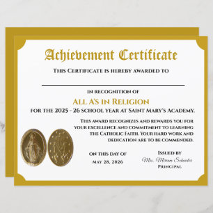 Customizable Achievement Certificate