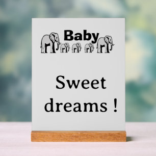 Customizable Acrylic Elephant Sign