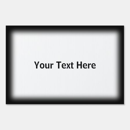 Customizable Add Your Text Black Framed Yard Sign