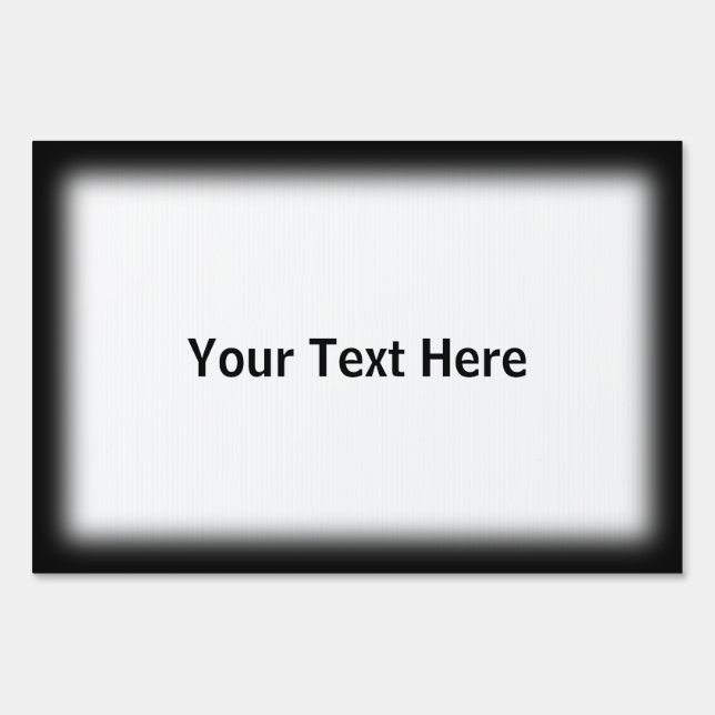 Customizable Add Your Text Black Framed Yard Sign (Front)