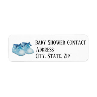 Customizable address label for boy baby shower