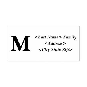 Customizable address self-inking stamp